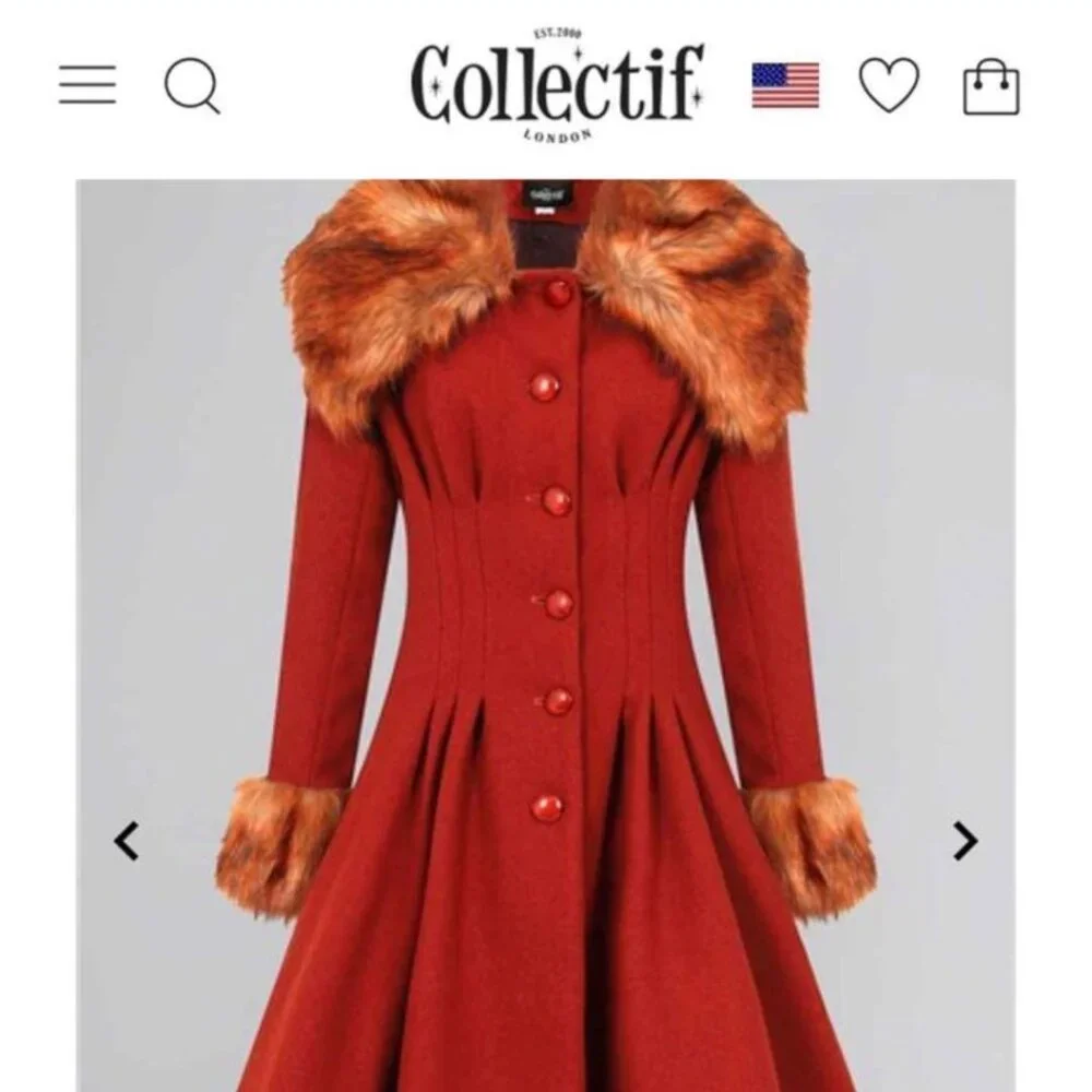Collectif Sz UK14 BNWT Mainline Pearl Coat - Picture 5 of 6